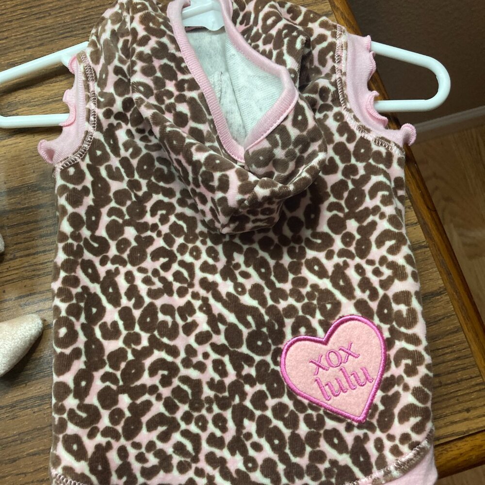 Cute "LuLu Pink" Hooded Dog shirt